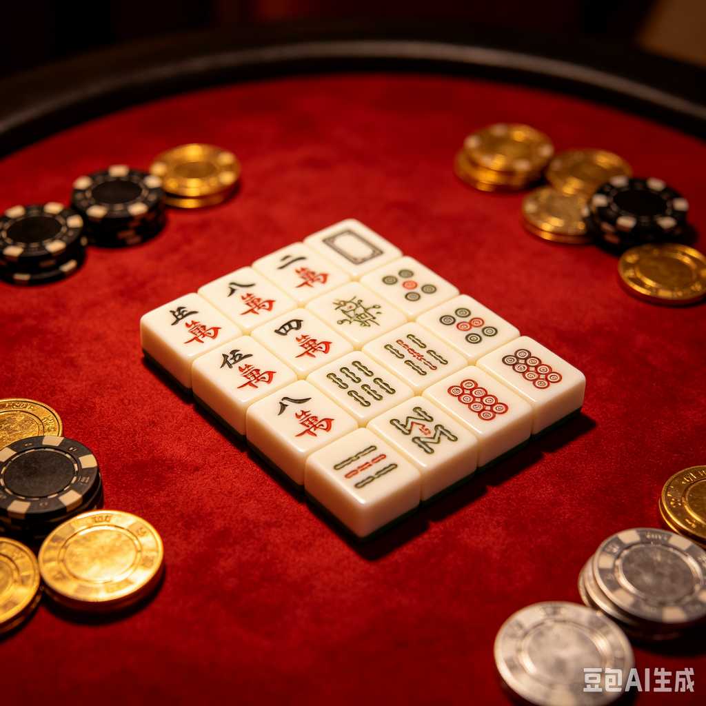 flat print mahjong set