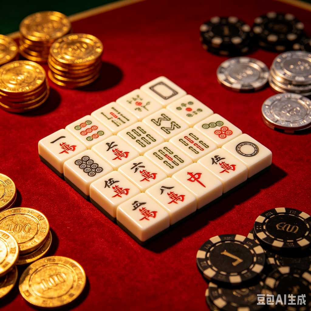 printed logo mahjong set